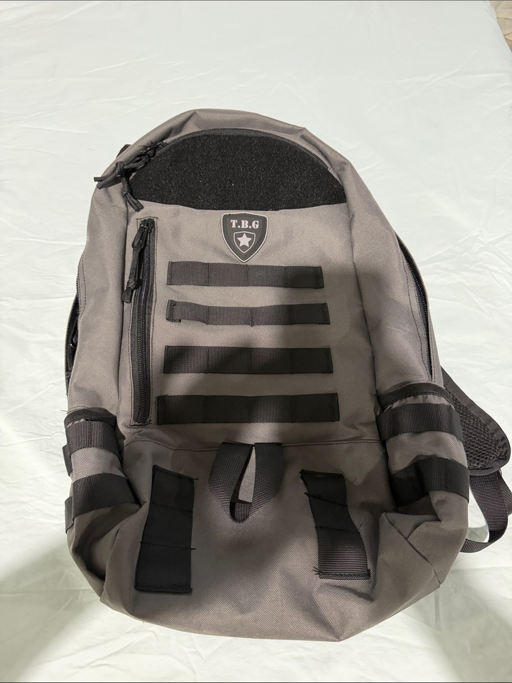 Gray Tactical-Style Men's Backpack